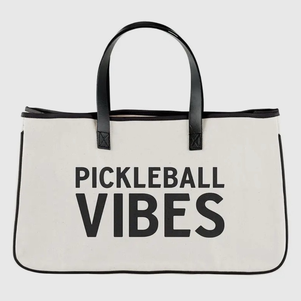 Pickleball Tote + Paddle Cover Bundle — New — Neutral/Black